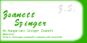 zsanett szinger business card